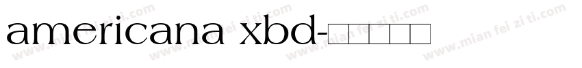 americana xbd字体转换